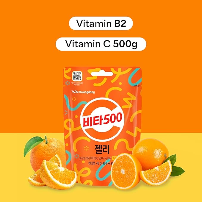 Vita500 Vitamin C Gummy Jelly, Improve Strong Immune, & Energy Boost with Vitamin C 500mg