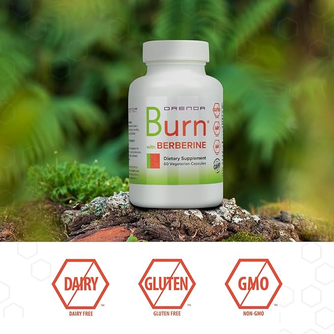Orenda Burn - Advanced Wellness Support Supplement with Berberine HCI, Green Coffee Extract & African Mango - Promotes Healthy Weight Management, Cardiovascular Health & Energy Levels - 60 Capsules