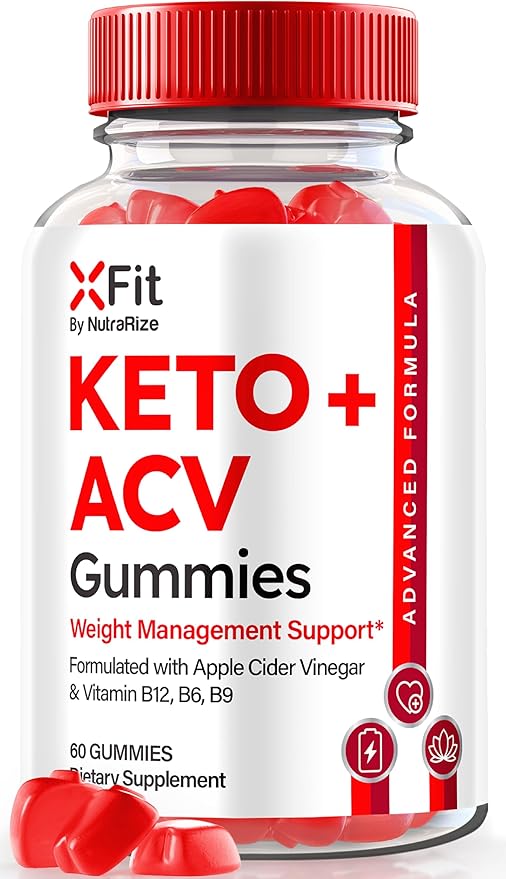 Xfit Keto ACV Gummies, Official Keto+ACV Supplement, All Natural Apple Cider Vinegar 1000 MG, X Fit Keto Plus ACV Gummy for Health and Fitness, Gomitas Review (60 Gummies)