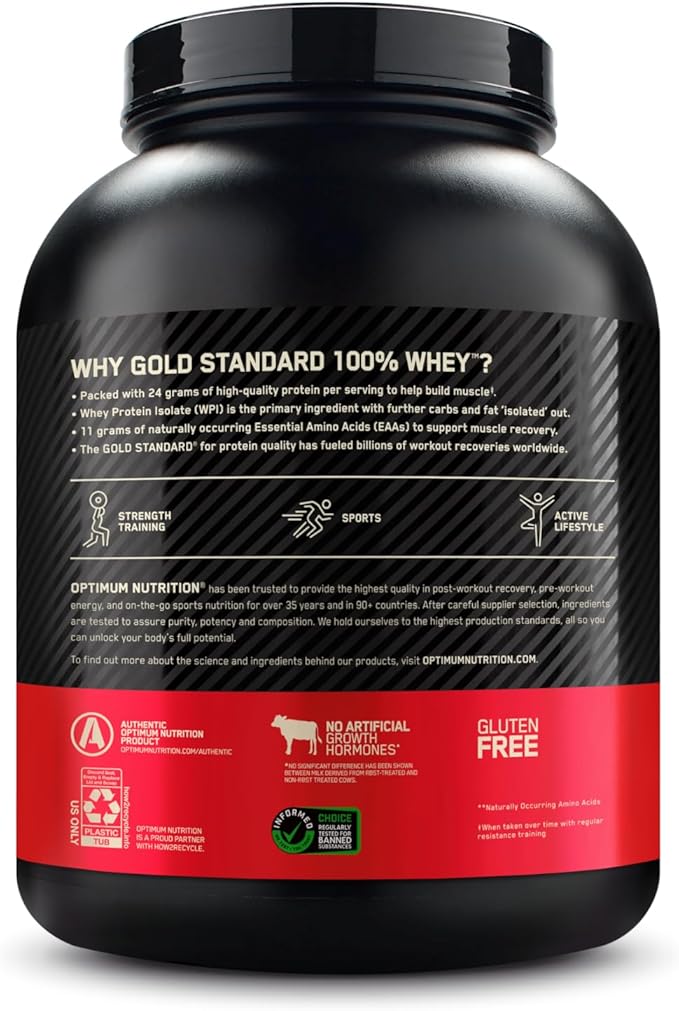 Optimum Nutrition Gold Standard 100% Whey Protein Powder, Chocolate Coconut, 5 Pound (Packaging May Vary)