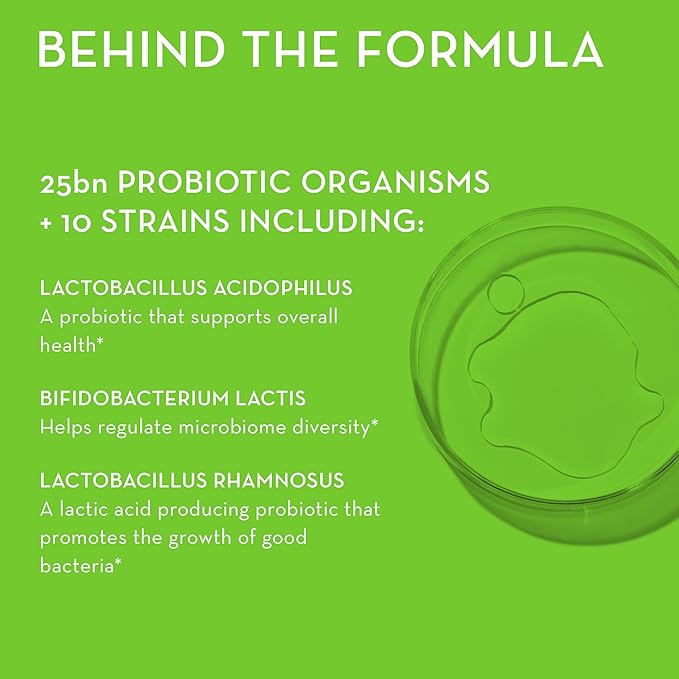 HUM Gut Instinct (30-Day Supply) - Daily Probiotics for Digestive Health for Women and Men - Lactobacillus + Bifidobacterium Strains for Bloating, Immune Support + Healthy Gut Diversity