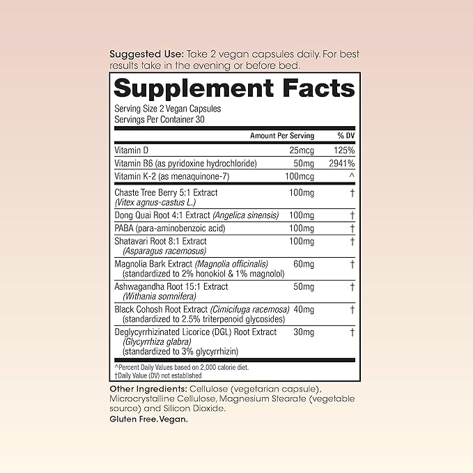 Winged Wellness Hot Momma | Menopause Capsules for Women | Hormone Balance, Hot Flashes, Night Sweats, Sleep, Mood & Bone Health | Chaste Tree, Dong Quai, Black Cohosh, Vitamins D & K-2 | 60ct