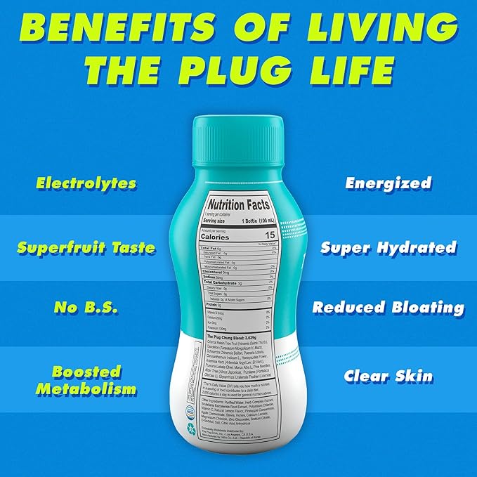 The Plug Liver Cleanse Detox & Repair Drink - Plant Based Herbal Electrolyte Drink for Liver Support & Health, Bloating Relief, Restore Antioxidants & Minerals | Liver Complex Energy Drink (12-Pack)