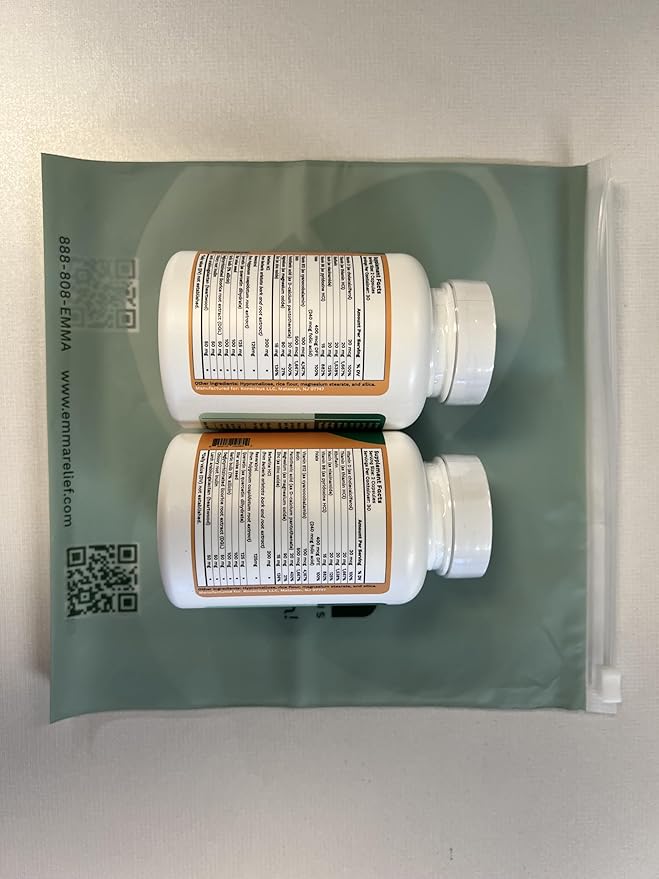 Emma Gut Health - 2 Pack - Gas and Bloating Relief, Constipation, Leaky Gut Repair - Gut Cleanse & Restore Digestion - Regulate Bowel Movement. Probiotics and Laxative Alternative, 120 Capsules