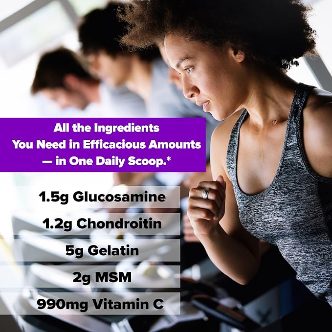 Labrada Nutrition Elastijoint, Grape - Glucosamine Joint Support Supplement Powder for Men & Women, Joint Pain Relief & Bone Health Supplement with MSM, Glucosamine Chondroitin MSM - Gluten-Free
