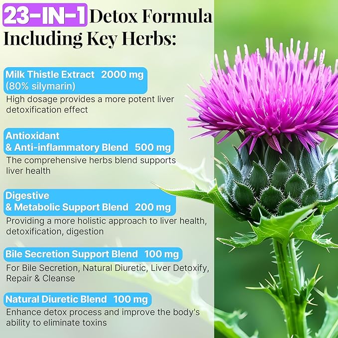 Liver Cleanse Detox & Repair Gummies 3000mg | Milk Thistle 2000mg with Turmeric Dandelion Root & Artichoke for L*iver Detox, Cleanse & Renew, Antioxidant, Gut, Skin Health - Fruit Flavor, 180 Gummies