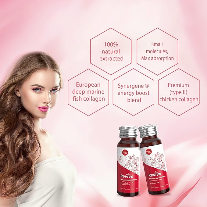Liquid Collagen for Women, Collagen Drink with 10,000mg Marine Collagen Peptides, Collagen Liquid for Women for Hair Growth, Skin Repair, Nail Strength, 1.69 Fl Oz (Pack of 30)
