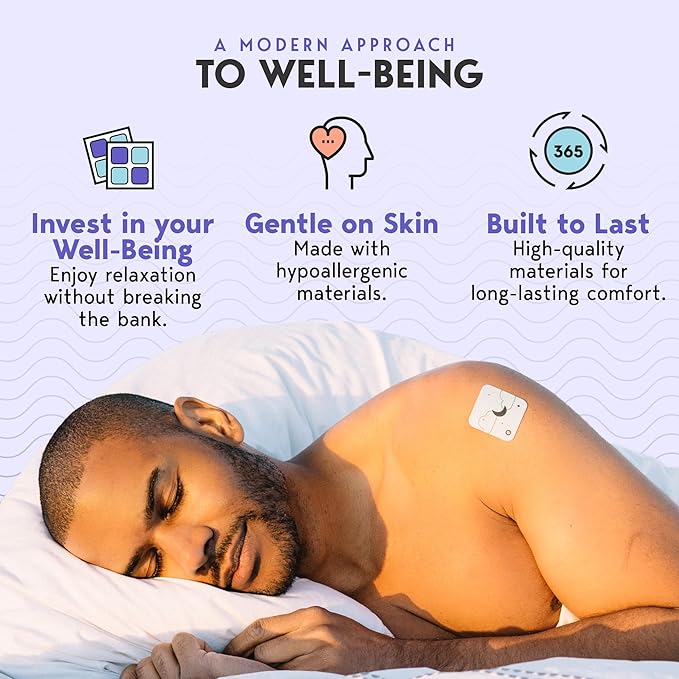 Klova Sleep Support Patches with Ashwagandha, L-Theanine, Hops, Melatonin, Valerian, GABA and Other Natural Ingredients: for Falling Asleep Faster, Staying Asleep Longer & Eliminating Groggy Mornings