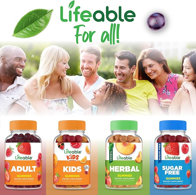 Lifeable Iron Gummies | 20mg | with Vitamin C | Great Tasting Blood Builder Iron Supplement | Iron with Vitamin C for Iron Deficiency | Iron Gummies for Women, Men, Adults | 90 Gummies