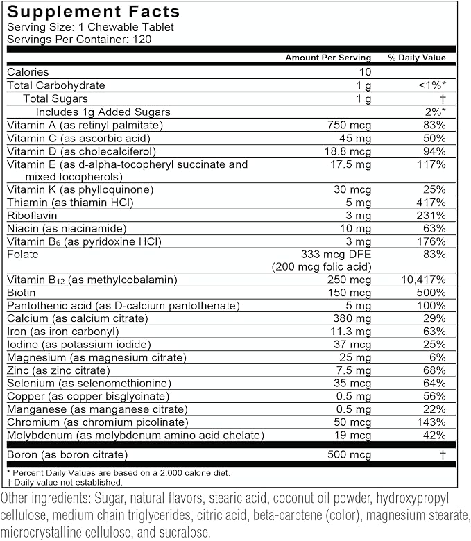 BariatricPal "All-in-ONE Chewable Multivitamin with Calcium Citrate & Iron - Orange (180-Day Supply)