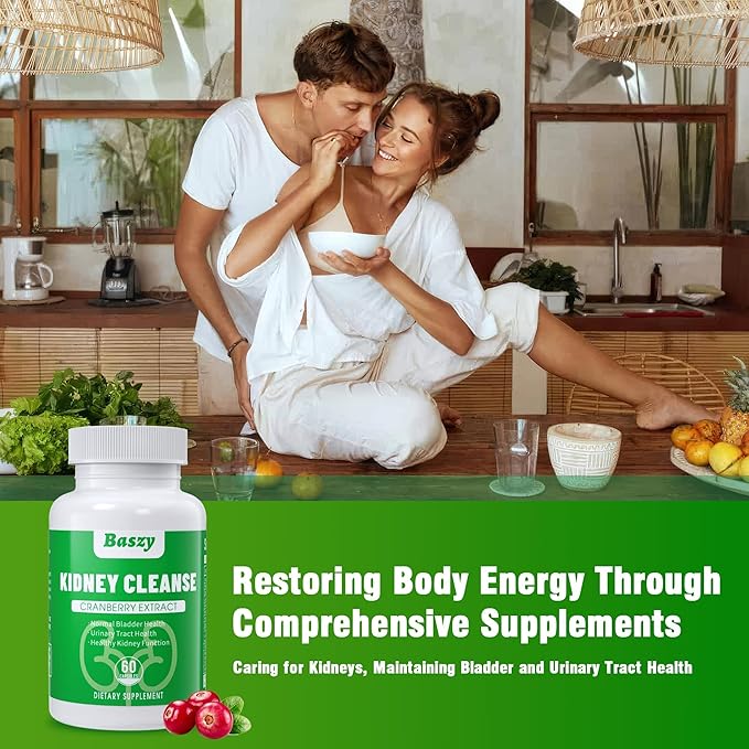 Kidney Cleanse Detox & Repair | Extra Strength 50:1 Cranberry Extract | 22-in-1 Kidney Health Supplement | Kidney Support Formula for Kidney Restore | Kidney Detox and Bladder Health