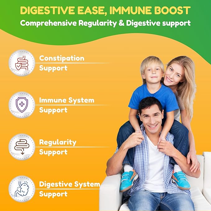 Halal & Gluten Free Fiber Gummies for Kids & Adults | 3g, 30-60 Servings | 60 Gummies | Improves Digestive Health, Immunity & Gut Health | Vegan Prebiotic | Non-GMO, Gelatin-Free