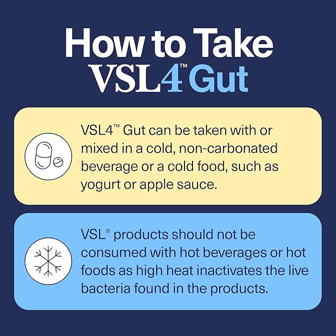 VSL4 Gut Health, Probiotics for Digestive Health, Probiotic Capsules for Gut Support and Regularity in Women & Men, Potent, Multi Strain Probiotic Supplement, 30 Billion CFU Per Capsule, 30 Pack