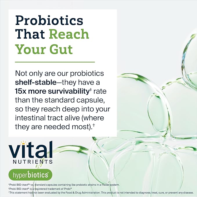 Hyperbiotics Vital Nutrients Pro-15 Pre + Probiotic | 15 Strains| Supports Occasional Constipation, Diarrhea, Gas & Bloating | Immune, Digestive & Gut Health | Shelf-Stable | Vegan | 30 Pearl Tablets