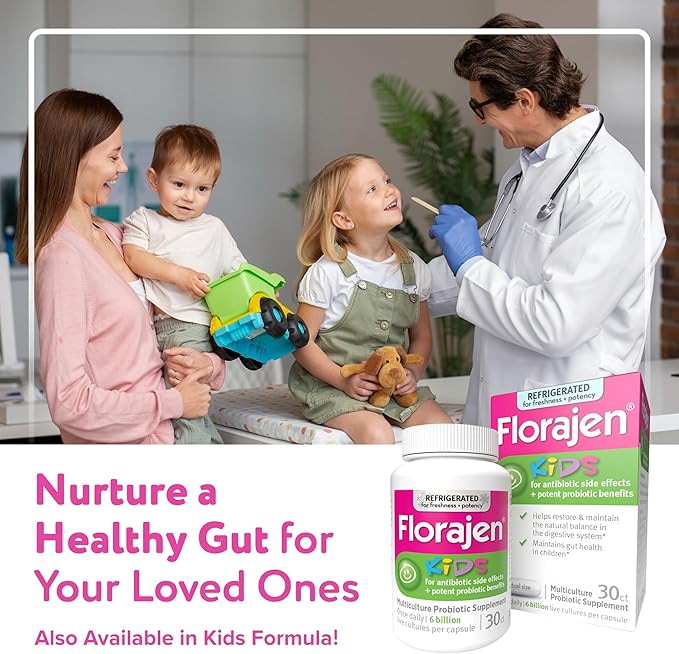 Florajen Digestion Probiotics (Refrigerated) - Advanced Gas & Bloat Supplement with Lactobacillus, Supports Gut Health, Unbloat & Good Flora, Adult Daily Probiotics for Constipation, 60 Count