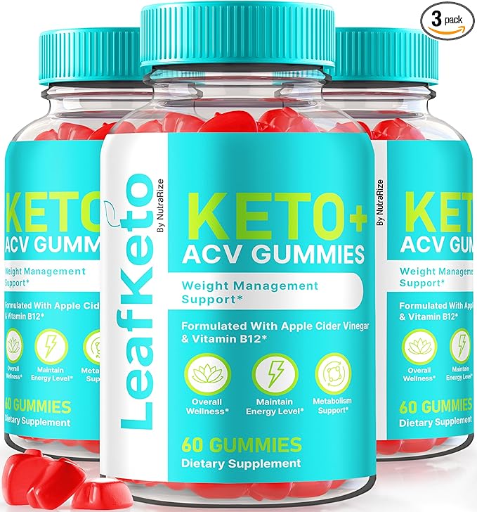 (3 Pack) Leaf Keto ACV Gummies, Official Keto + ACV Supplement, Apple Cider Vinegar, Keto Plus ACV Gummy, All Natural LeafKeto, Leaf ACV Keto Gomitas Reviews (180 Gummies)