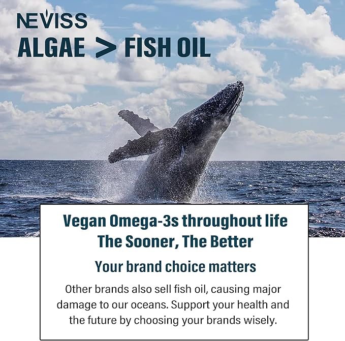 Vegan Omega 3 Gummies 1000mg w/MethylFolate, Vitamin B12, Plant Based DHA 460mg & EPA 230mg for Brain, Joint, Eye & Immunity, Sugar Free Fish Oil Omega 3 Supplements Alternative for Adults, 60 Cts