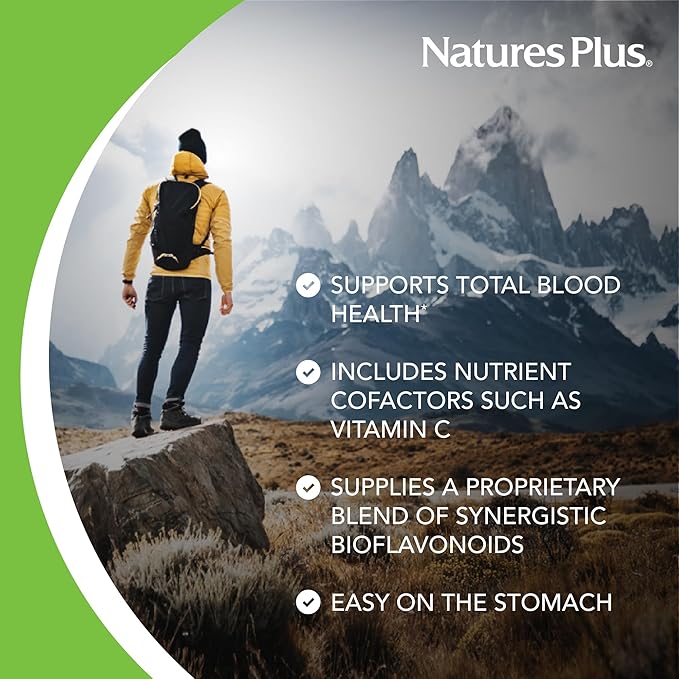 NaturesPlus Hema-Plex Iron - 60 Fast-Acting Softgels - 85 mg Iron + Vitamin C & Bioflavonoids for Healthy Red Blood Cells - Vegan, Gluten Free - 20 Servings