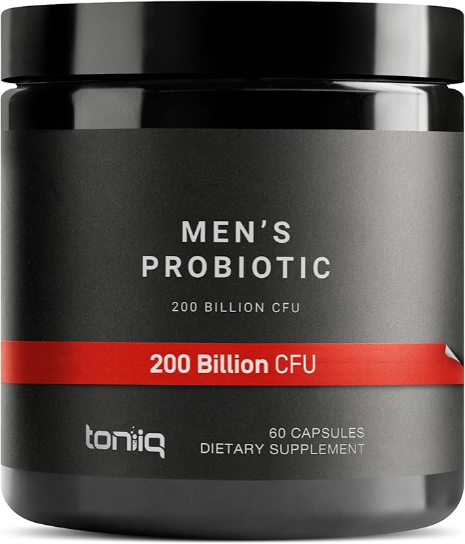 Probiotics for Men - Ultra High Potency, 200 Billion CFU, 20 Strains, Prebiotics for Digestive and Immune Support - Advanced Formula, Third-Party Tested, GMP-Certified