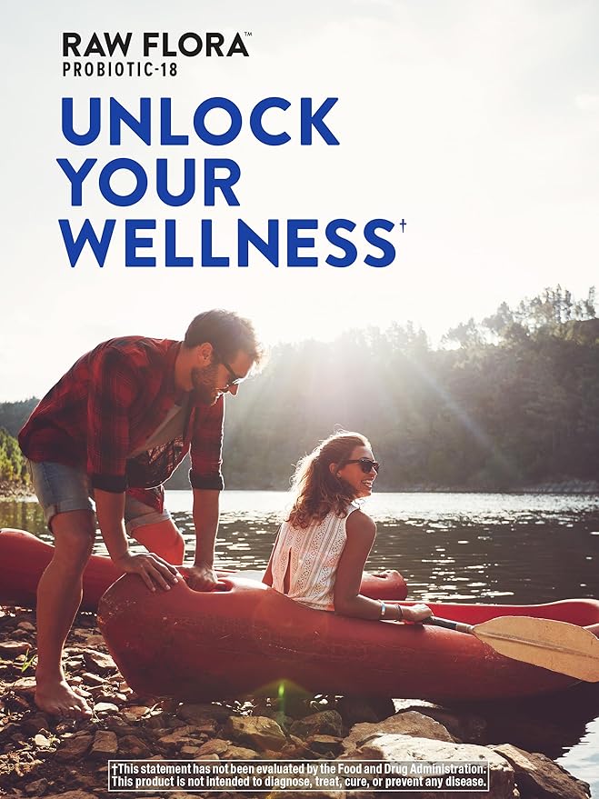 Raw Flora Probiotic with Prebiotics | 40 Billion CFU | Daily Digestive Vegan Capsules | Gluten Free Supplement for Men and Women | by Nature's Truth