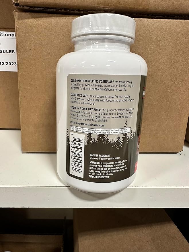 Mountain Peak Nutritionals Joint Formula - Joint Support Supplement with Glucosamine, Boswellia & Vitamin C - Supports Joint Flexibility & Mobility - Hypoallergenic Dietary Supplement (120 Capsules)