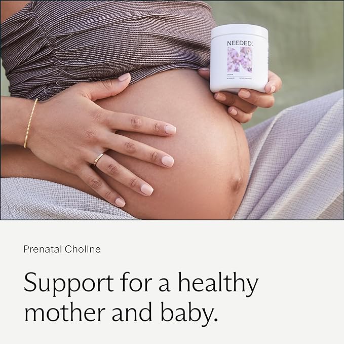 Needed. Prenatal Choline for Cognitive Development - Choline Supplement Aids Baby Brain Development - Supports Healthy Pregnancy & Metabolism - Third Party Tested - 60 Capsules