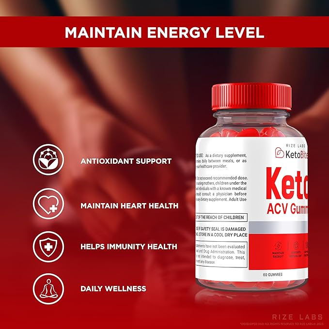 Keto Bites ACV Gummies, All Natural Keto ACV Gummies for Advanced Weight Loss, KetoBites Gummy, Apple Cider Vinegar Supplement, Official Keto + ACV Reviews (60 Gummies)