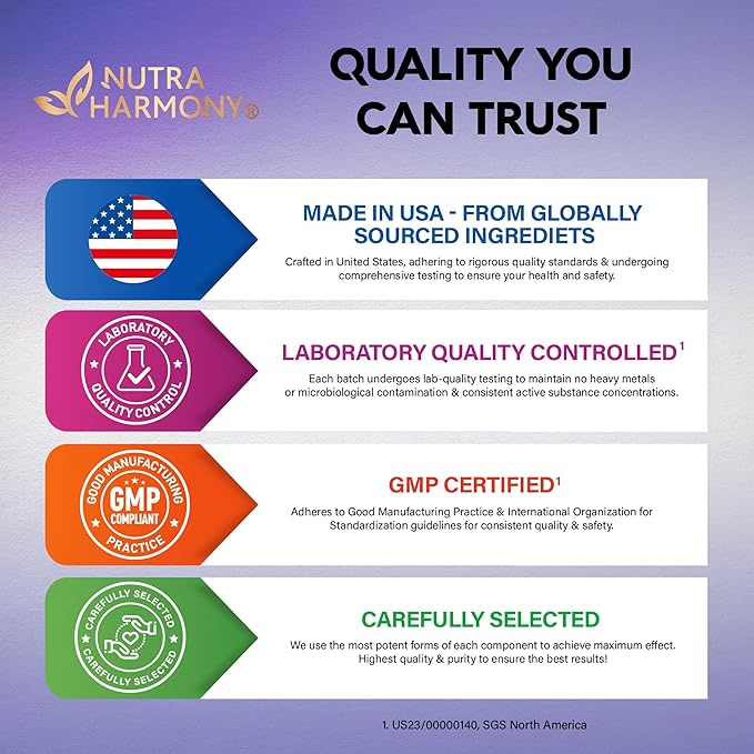 Cortisol Supplement - 11 in 1 Hormone Balance for Women - Made in USA Supplement - Mood, Focus, Sleep Support - Vegan, Non-GMO, Natural Pills - 60 Capsules, 2 Month Supply