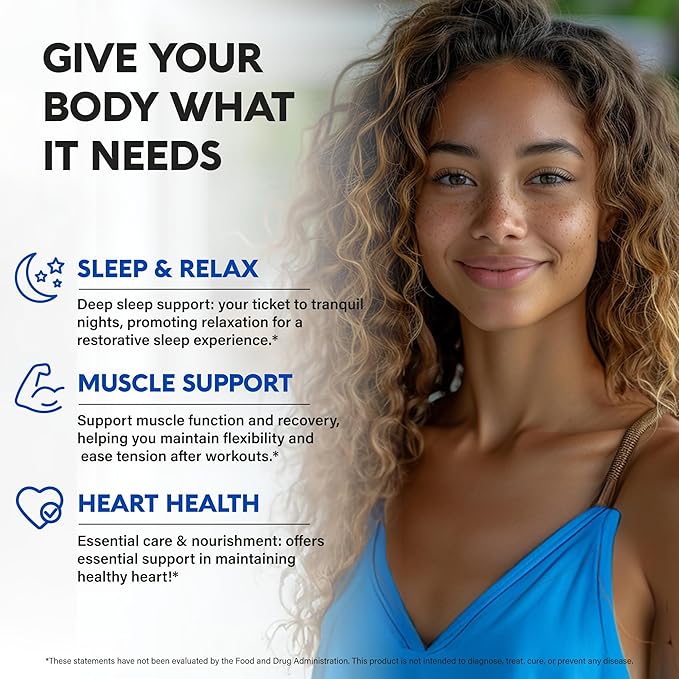 Magnesium Supplement - 5 in 1 Complex | Glycinate | Citrate | Malate | Taurate | Oxide - Made in USA - Stress, Muscle & Heart Support - Vegan, Natural, Non-GMO - 180 Capsules, 2 Month Supply