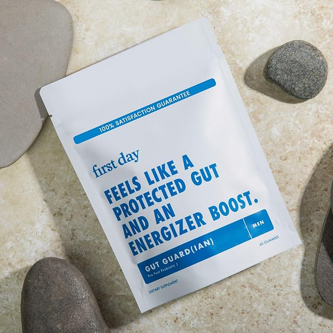FIRST DAY Mens Tribiotic Gummies – Pre+, Post+, Probiotics & More – 30 Day Supply