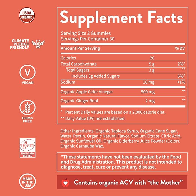 WellPath Pure ACV Apple Cider Vinegar Gummies (3 Pack) with The Mother - USDA Organic Gummy - Raw Apple Cider Vinegar with Mother Supplements - ACV Gummies - 180 Ct