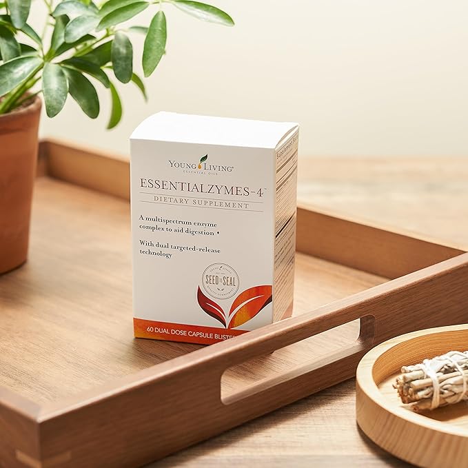 Young Living Essentialzymes-4 - 120 ct of Essential Oils Dietary Supplement - Time-Release Enzyme Capsules - Fiber and Protein Digestion - Nutrient Absorption Support
