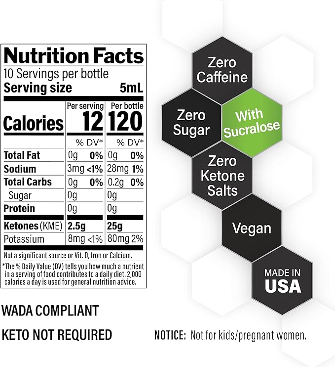KetoneAid Ke4 Pro with Sucralose | Ketone Ester Drink | 10 Servings Per Bottle