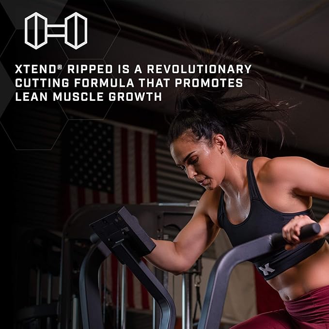 Xtend XTEND Ripped BCAA Powder Blueberry Lemonade - Cutting Formula + Sugar Free Post Workout Muscle Recovery Drink with Amino Acids - 7g BCAAs for Men & Women - 30 Servings