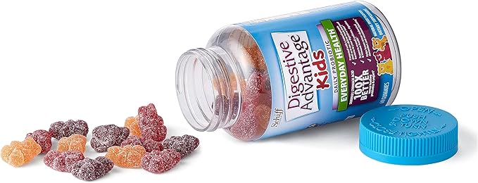 Digestive Advantage Probiotics For Digestive Health, Kids Probiotic Gummies, Daily Probiotics For Women, Men & Kids Minor Abdominal Discomfort, & Gut Health, 80ct Natural Fruit Flavors