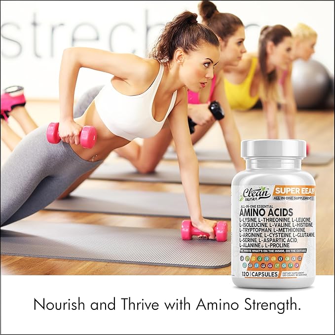 Amino Acids Supplement L-Lysine, L-Threonine, L-Leucine, Isoleucine, Valine, L-Histidine, L-Tryptophan, L-Methionine, L-Arginine, L-Cysteine, L-Glutamine, L-Serine, Aspartic Acid, Alanine, L-Proline
