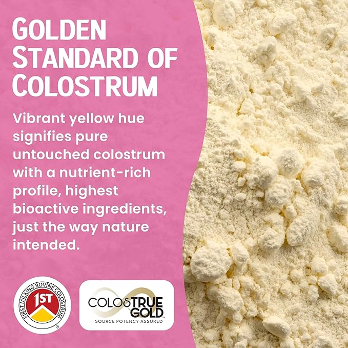 Cowabunga Colostrum - Premium, Pure & Unaltered Colostrum Powder Supplement - for Immune Support, Gut Health, Muscle Recovery & Wellness - Kosher & Halal Certified Calostro