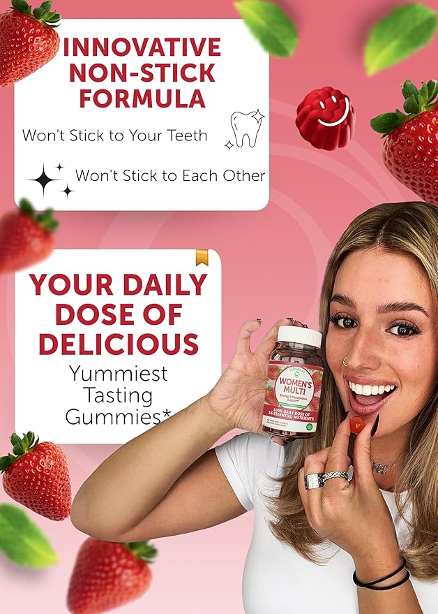 Lunakai Vitamin B12 and Women's Multivitamin Gummies Bundle - 3000mcg Methylcobalamin High Absorption Energy Gummy - 100% Daily Value of 16 Essential Vitamins and Minerals Supplement - 30 Days Supply