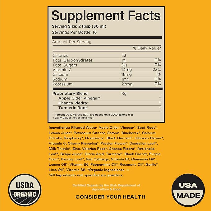 Complete Natural Gallbladder Complete - Liquid Supplement for Gallbladder Support, Liver Cleanse, and Digestive Health with Apple Cider Vinegar, Turmeric, Beet, Digestive Enzymes, Milk Thistle - 16oz