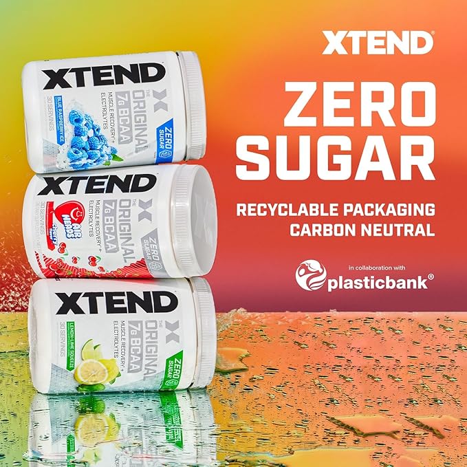 XTEND Original BCAA Powder Knockout Fruit Punch | Sugar Free Post Workout Muscle Recovery Drink with Amino Acids | 7g BCAAs for Men & Women | 90 Servings