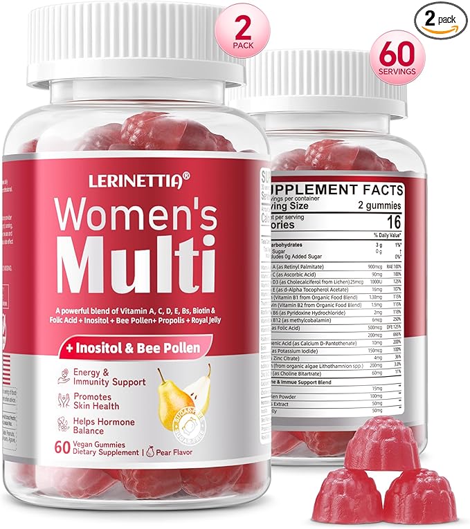 Womenâs 50+ Multivitamins, Multivitamin for Women with Vitamin A, C, D3, E and Zinc for Immune Health Support, Calcium & More, Vegan Sugar Free 120 Count