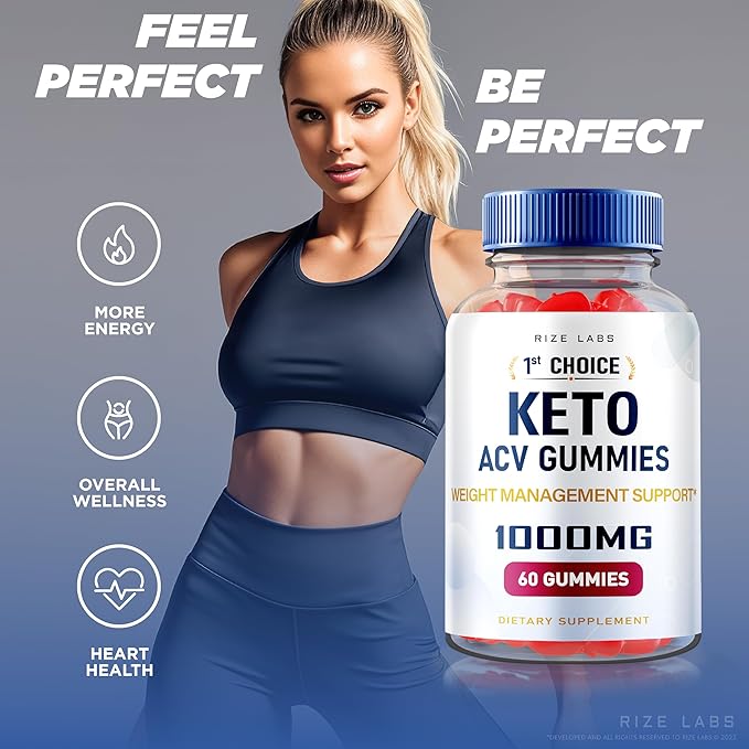 1st Choice Keto ACV Gummies for Advanced Weight Loss, All Natural Apple Cider Vinegar Keto Supplement, Extreme 2000mg Keto+ACV Gummy (60 Gummies)