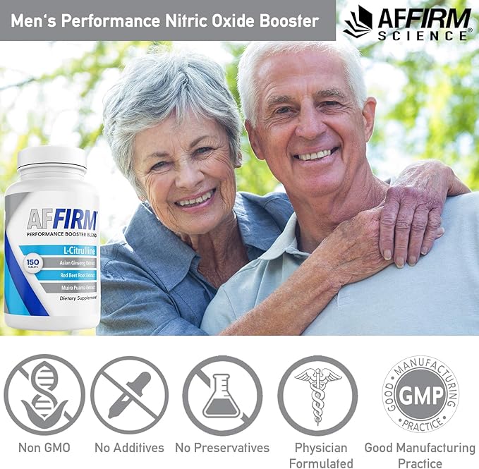 Affirm ffirm Science L-Citrulline Dietary Supplement 750mg 60 Tablets | Circulation and Male Performance | Created by Dr. Judson Brandeis