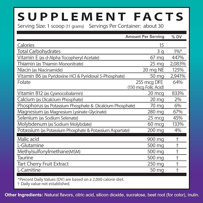 Zipfizz Muscle Recovery Drink Mix: Enhance Performance with Vitamins, Minerals, and Amino Acids for Rapid Muscle Repair and Recovery - Includes L-Glutamine, Tart Cherry Extract, L-Carnitine