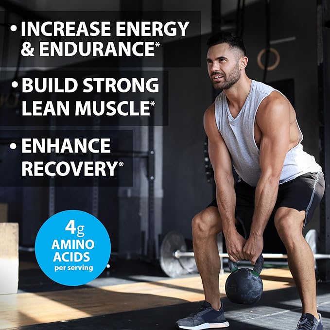 Ultimate Amino Complex Supplement (Citrus Flavor, 30 servings, 4g each) All 9 EAAs & BCAAs (L-Leucine, L-Isoleucine & L-Valine) Essential Amino Acid Powder for Women & Men for Energy & Muscle Recovery