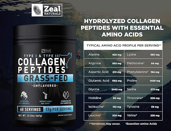 Pure Collagen Peptides Powder (60 Serv.)