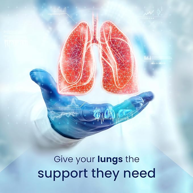 Amate Life Lung Support Dietary Supplements Herbal Breathing Support 10 Active Ingredients Original Formula for Lung Health Lung Cleanse Formula Supplement for Bronchial System 60 Capsules Non GMO