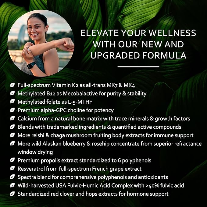 Whole Food Multivitamin for Women (120 Vegetarian Capsules) for Holistic Health, Natural Women’s Multivitamin for Immune Support, Heart Health, Energy, Cleansing, and More