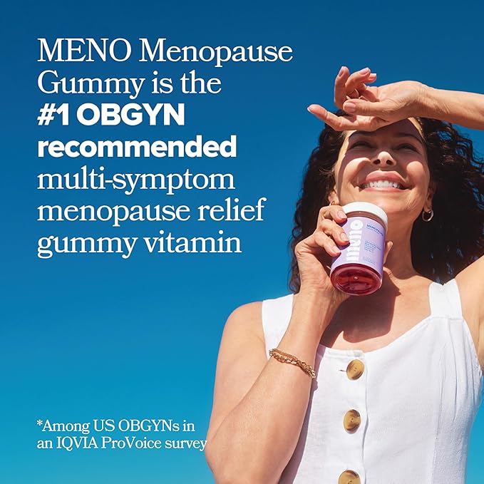 MENO Gummies for Menopause, 30 Servings (Pack of 3) - Hormone-Free Menopause Supplements for Women With Black Cohosh & Ashwagandha KSM-66 - Helps Alleviate Hot Flashes, Night Sweats, & Mood Swings
