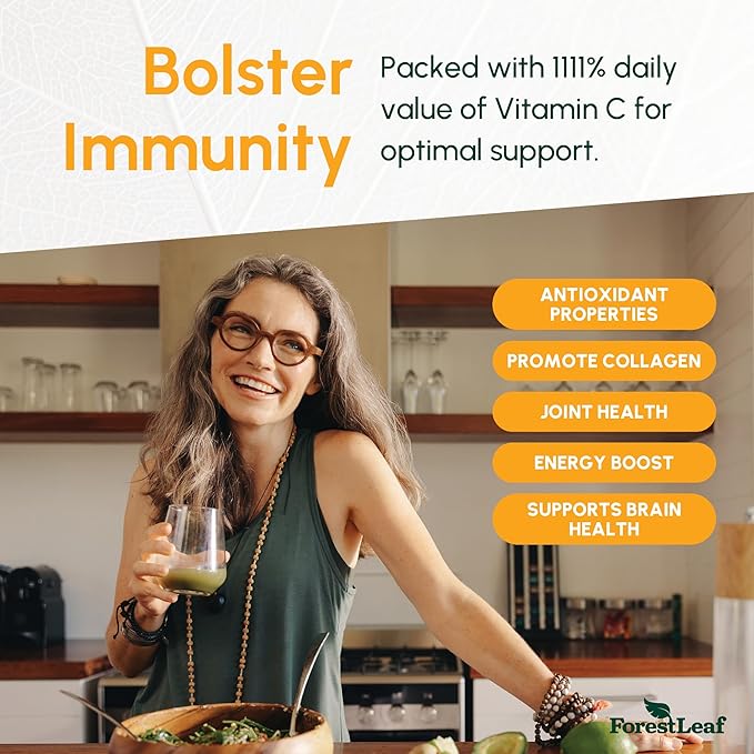 ForestLeaf Liposomal C - 1000mg Capsules - Immune Booster with MCT Oil & Sunflower Lecithin - Superior Absorption - High Dose C (Unflavored - 120 Veg Cap)